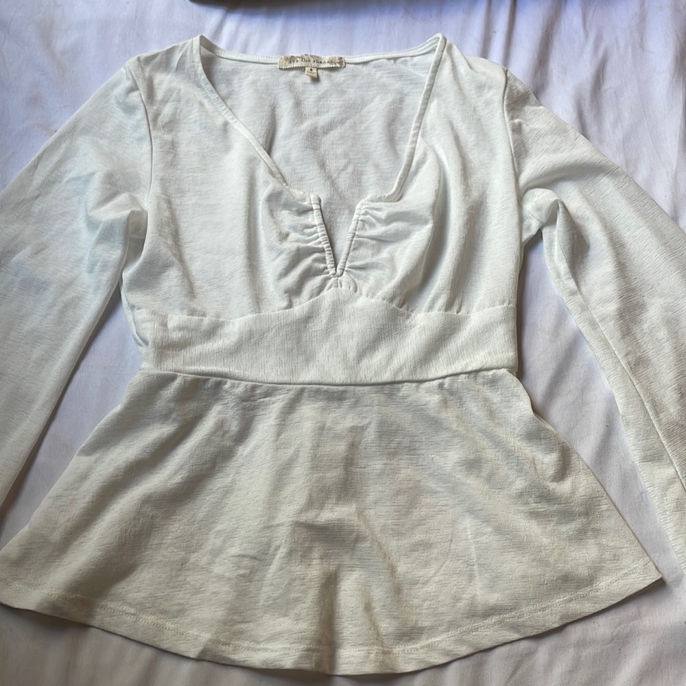 White Loose Long Sleeve